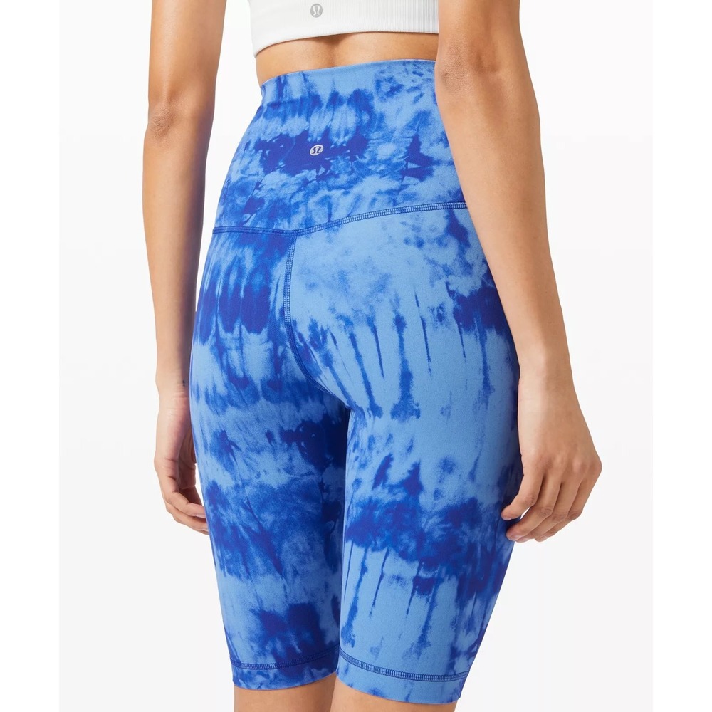 Lululemon Align Super High Rise Bike Short 10" Game Day Blue Gym Yoga Womens 2